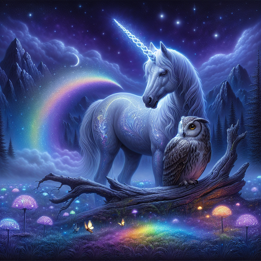 The Yawning Unicorn's Rainbow Dreams