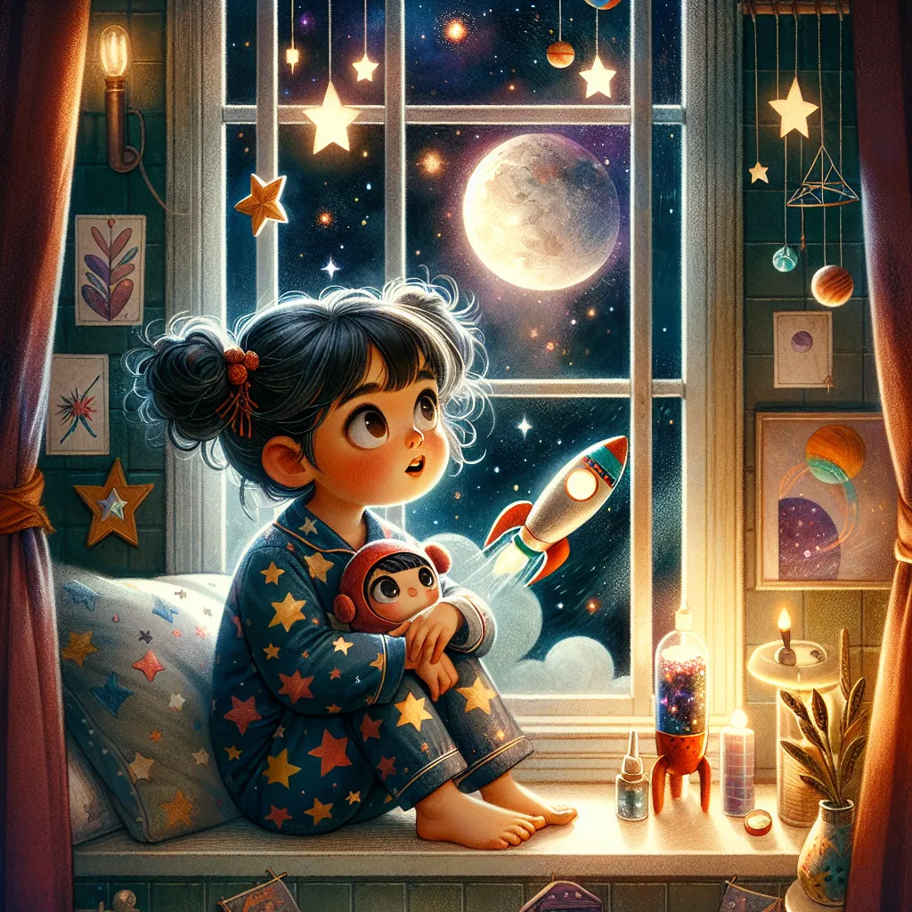 Paris a young 5 year girl loves to know about planets and solar system