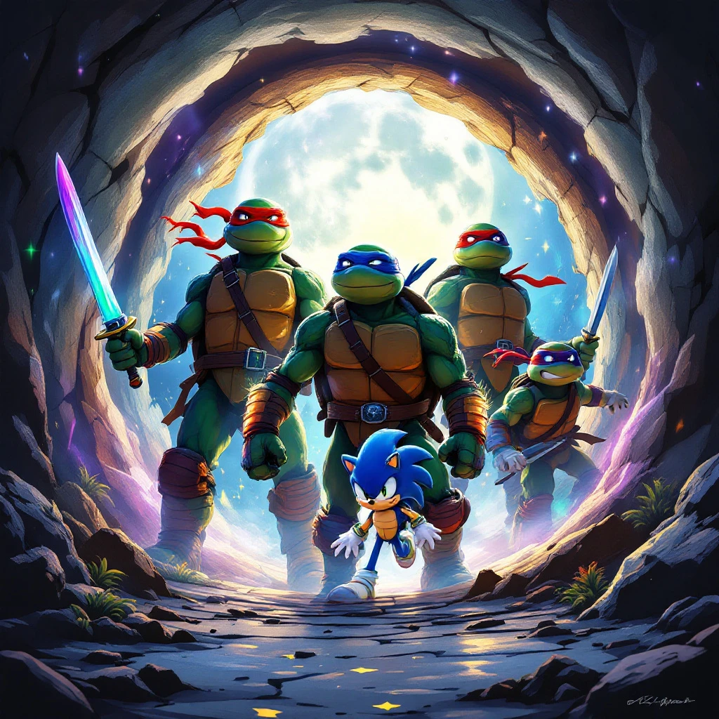 Ninja Turtles And Sonic