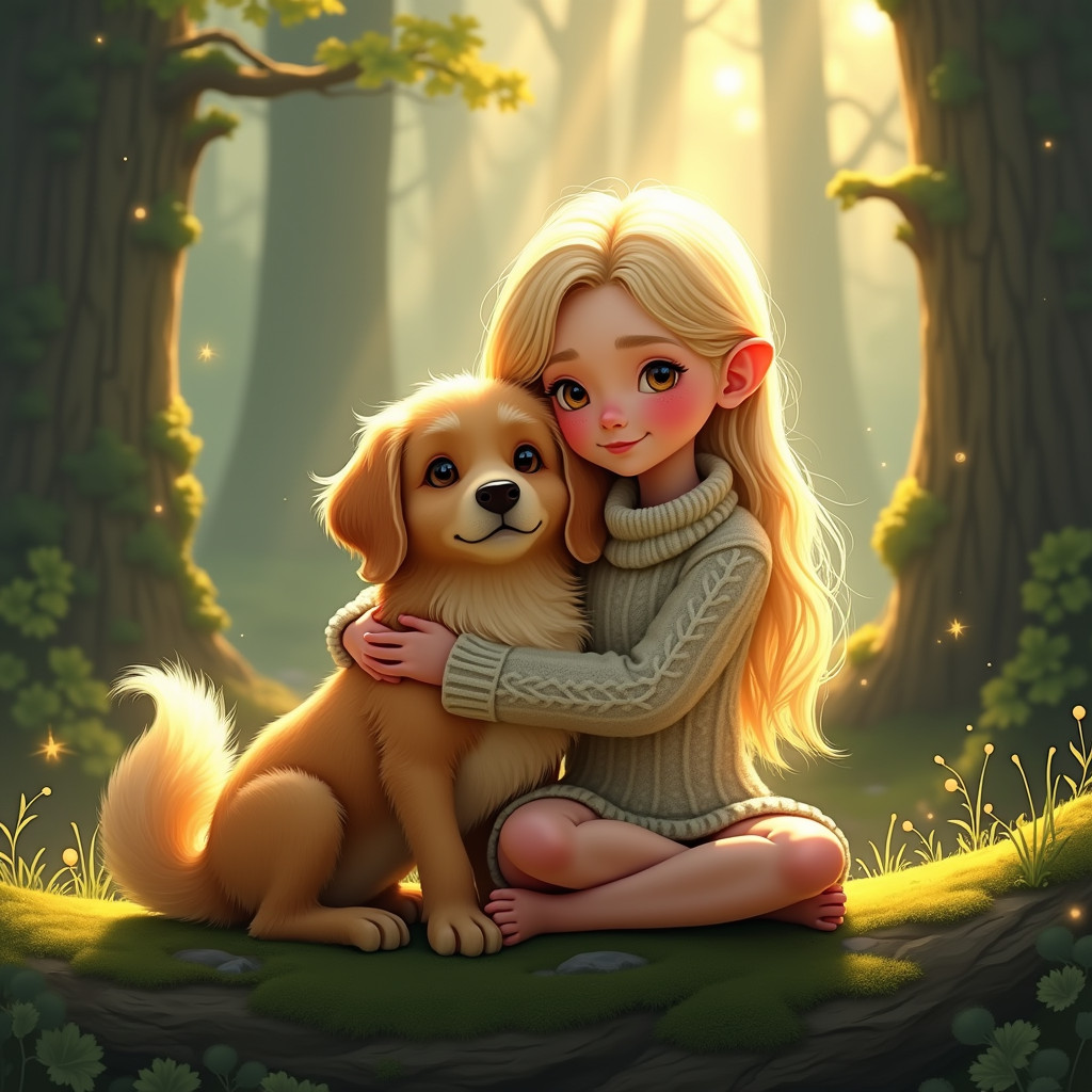 Anja and her best friend Mila the dog