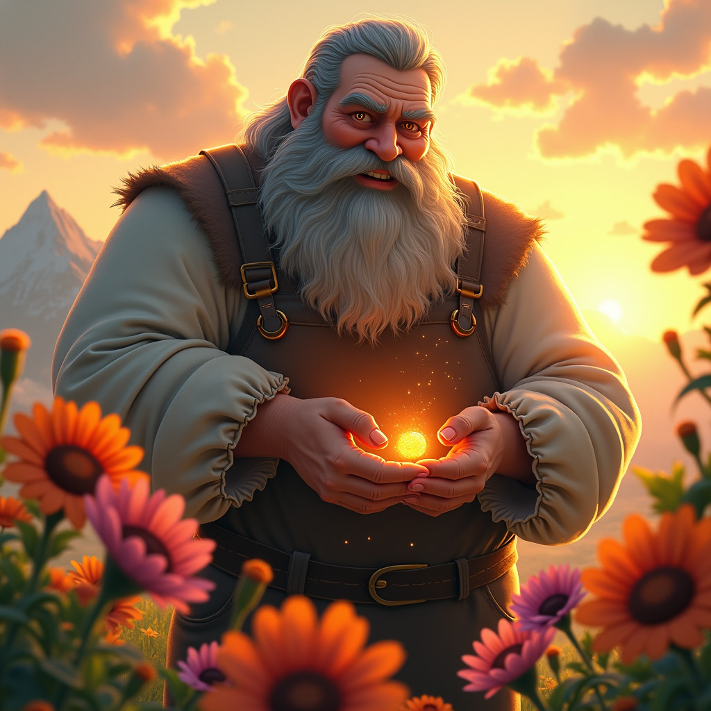 The Giant's Tiny Friend and the Golden Heart