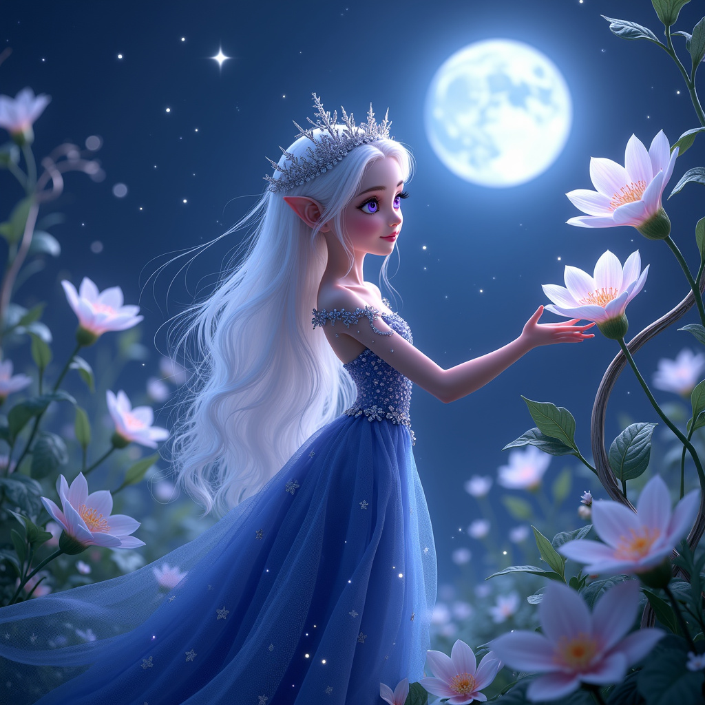 The Moonflower Princess and Her Starlight Garden