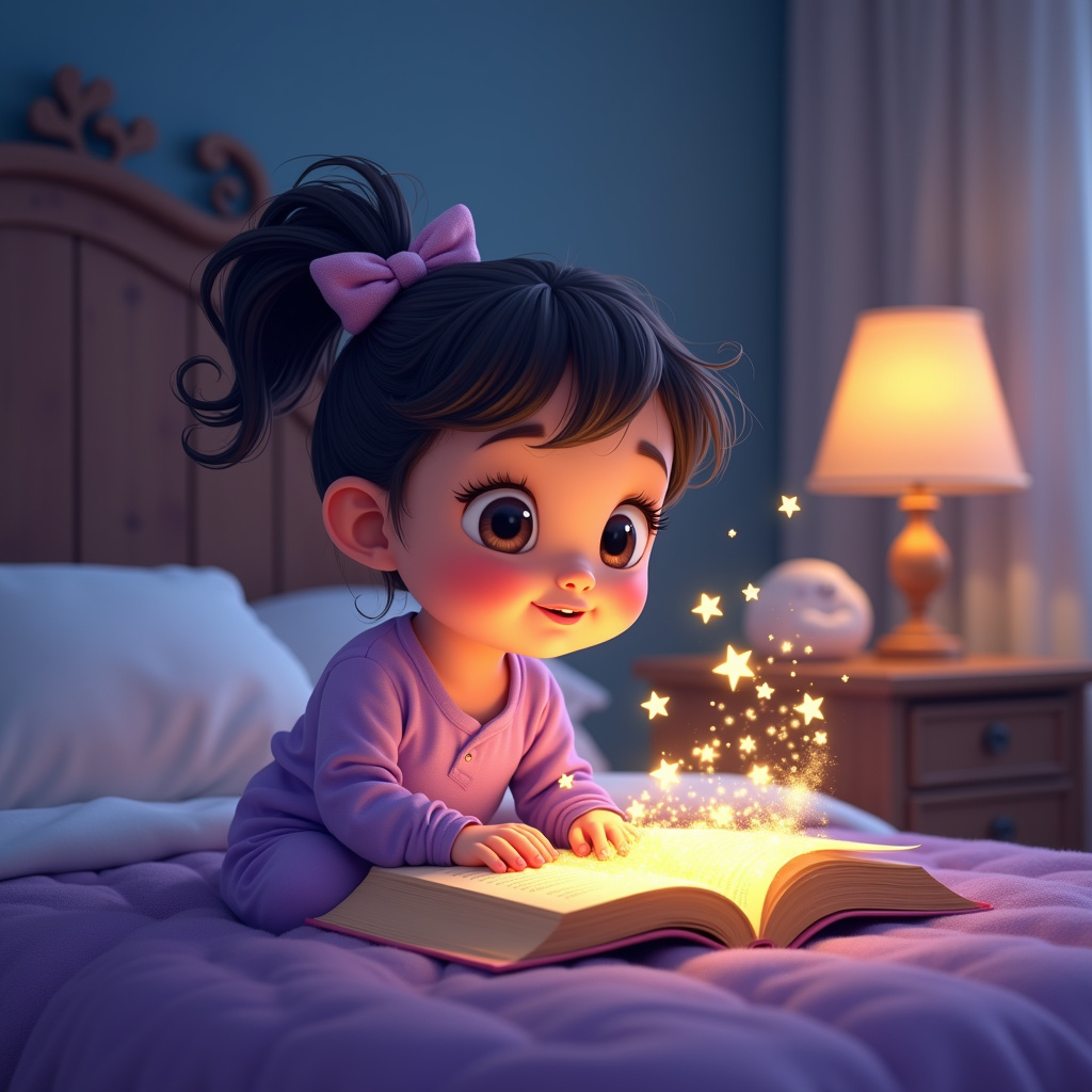 Anja's dreams: where Anja is the main character that reads good night books