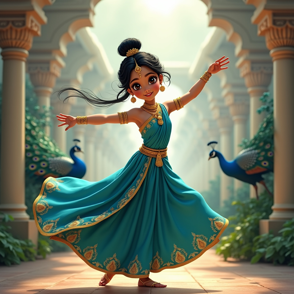 The Peacock Princess and the Monsoon Dance