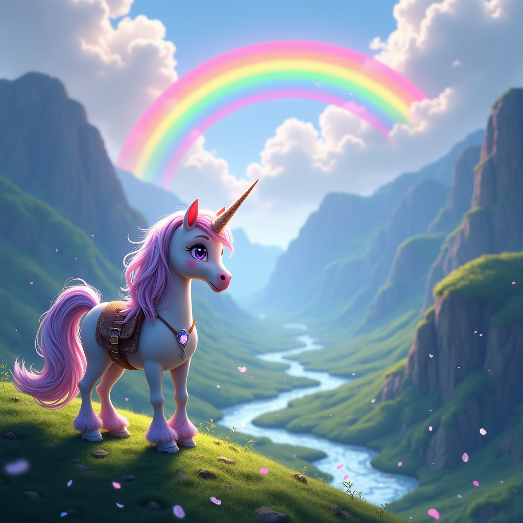 The Brave Unicorn's Rainbow Journey