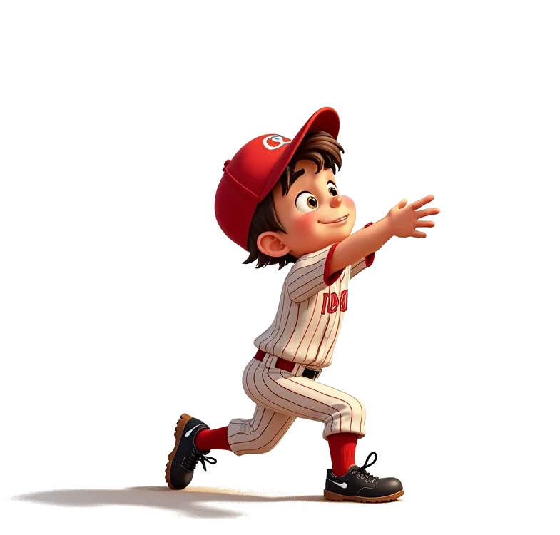Boy throwing a ball