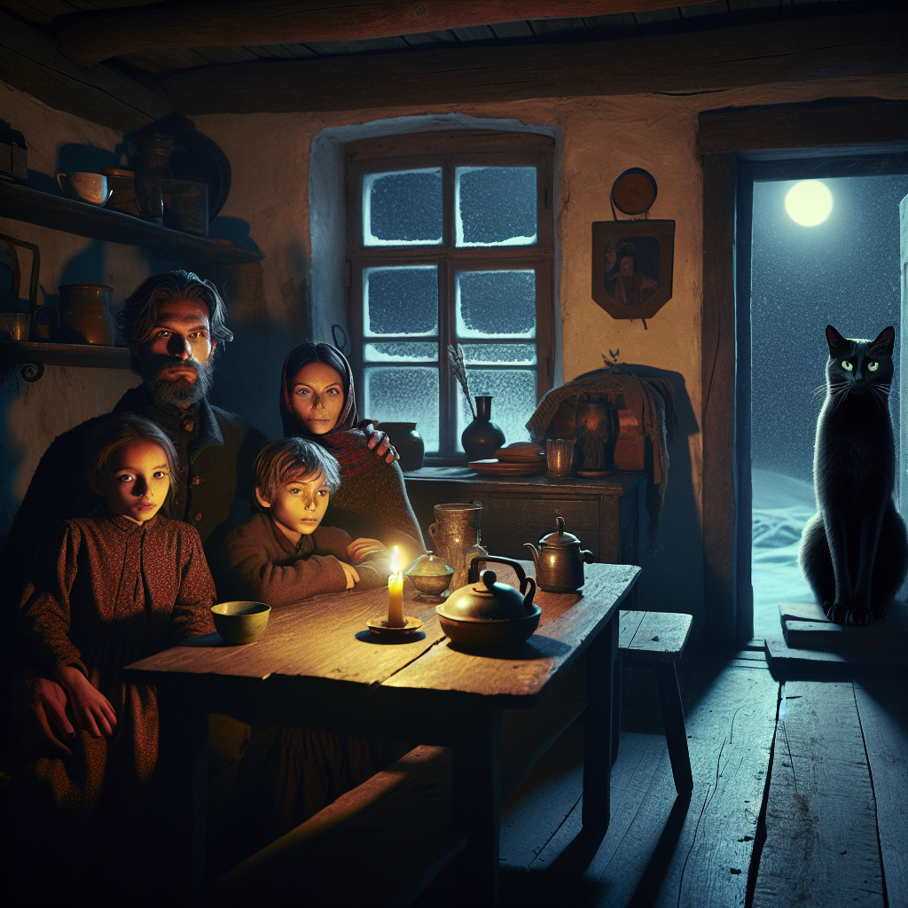 Black cat lives in poor family