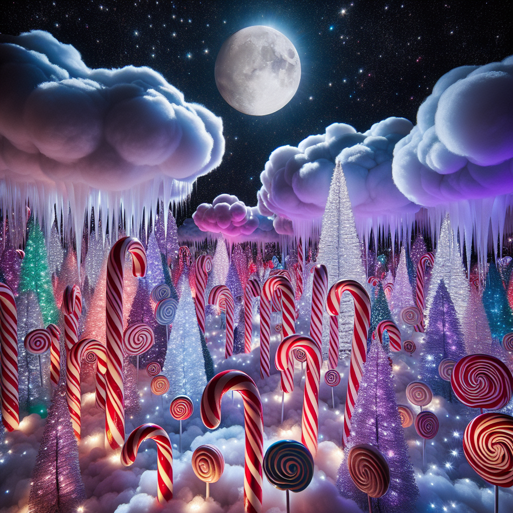 Moonbeams and Mischief in the Candy Cane Forest